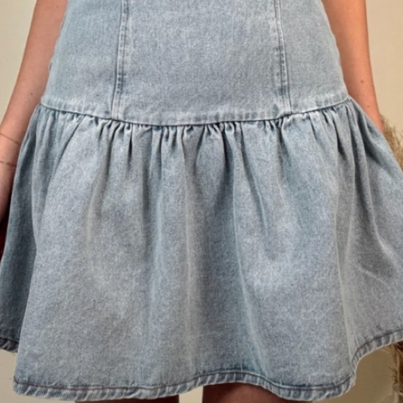 DENIM COUNTRY CONCERT SLEEVELESS DRESS!!! Adorable!!! New! L - Picture 5 of 5